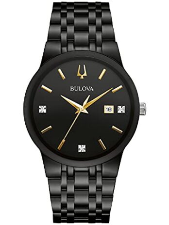 [Bulova] ドレスウォッチ モダン。 モダンダイヤモンド 98D166 ブラック