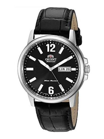 Orient メンズ “RA-AA0C” 日本製自動/手巻きスポーツウォッチ, ブラック – ブラックレザーストラップ。, カジュアル