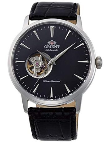 Orient オープンハート 自動巻きブラックダイヤル メンズウォッチ FAG02004B0