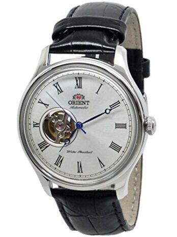 Orient オープンハート 自動 ホワイトダイヤル メンズ腕時計 FAG0003W0