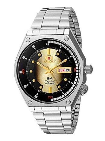 Orient メンズ SKダイバーレトロ日本自動巻き/手巻きステンレススチールスポーツウォッチ, ゴールド, モダン