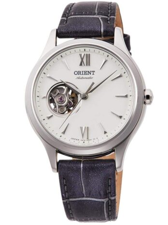Orient セミスケルトン 自動ホワイトダイヤル レディース腕時計 RA-AG0025S10B, シルバートーン, モダン