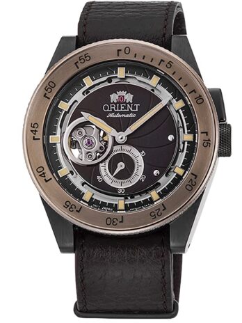 ORIENT メンズ 日本製自動巻き/手巻き ステンレススチール スポーツウォッチ レトロ フューチャー カメラ モデル:(RA-AR0203Y10B) ブラック 自動巻き腕時計, ブラック///ホワイト, 自動巻き腕時計。