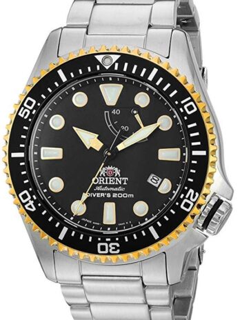 Orient メンズ「ネプチューン」日本自動巻き/手巻きJIS認証200メートルダイバーズウォッチサファイアクリスタル付き, シルバー, ダイバー。