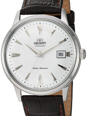 Orient 日本製自動巻き/手巻きステンレススチールクラシックウォッチ 40.5mm, ホワイト – シルバー, ステンレススチール製。