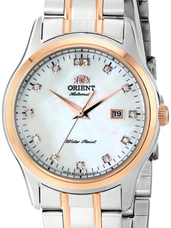 Orient レディース FNR1Q001W0 Charlene アナログ表示 日本製自動巻き シルバーウォッチ, シルバー, 日本製。