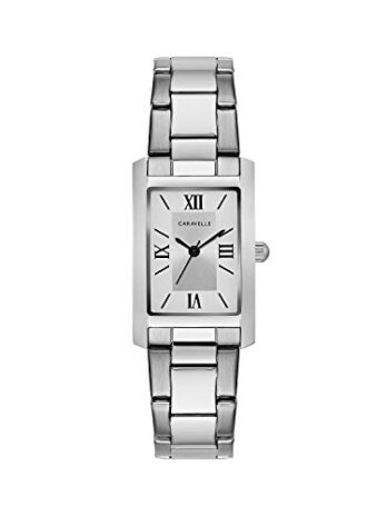 Caravelle Women’s Quartz Stainless Steel Dress Watch, Color:Silver-Toned (Model: 43L203)