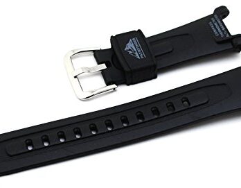 カシオ ブラック樹脂パスファインダーシリーズ 腕時計バンド – 18mm