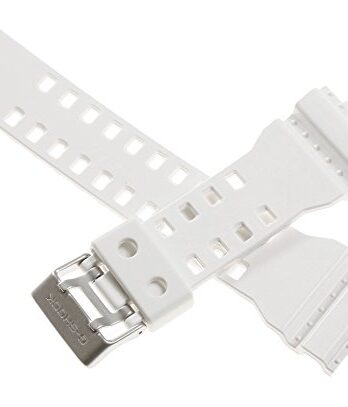 Casio 10347710 Genuine Factory Replacement White Rubber Watch Band fits G-8900A-7 GA-100A-7A GR-8900A-7 GW-8900A-7
