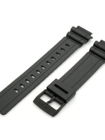 Genuine Casio Black Resin 18mm Watch Strap