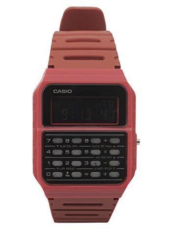 CASIO カシオ メンズ レディース 腕時計 カリキュレーター データバンク CA-53 復刻モデル (ワイン)