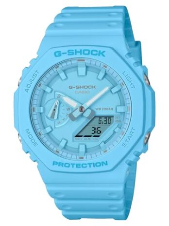 casio G-Shock GA2100-2A2 アナログデジタルブルーウォッチ, モダン