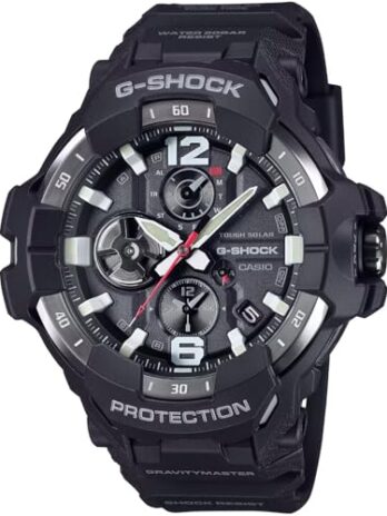 G-Shock Casio Master of G Air Gravitymaster ソーラー接続ブラック樹脂ストラップウォッチ – GRB300-1A, ブラック, モダン