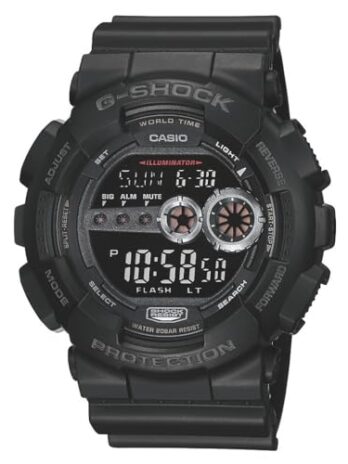 Casio GD100-1BCRG-SHOCKX-ラージ多機能デジタルスポーツウォッチ ワンサイズ 黒い