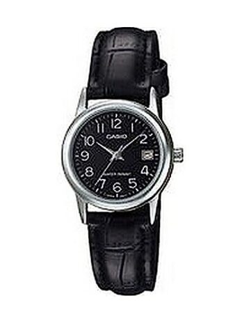 Casio Women’s LTPV002L-1B Silver Leather Japanese Quartz Fashion Watch