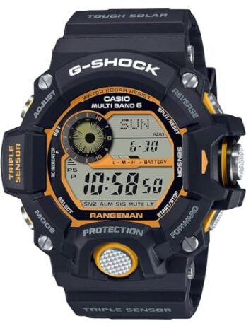 G-Shock GW9400Y-1 レンジマン 電波ソーラー イエロー ブラック, ブラック