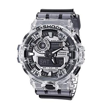 G-Shock CASIOGA700SK-1A時計-クリア/グレー 1 カウント (1 パック) グレー/ブラック