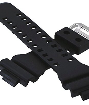Casio男性用 G – Shock用交換用時計バンド ブラック 樹脂製