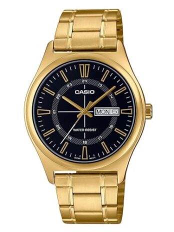 [Casio] カシオメンズ腕時計クラシックアナログ曜日と日付表示。 MTP-V006G-1CUDF MTPV006G-1C メンズ メタリック
