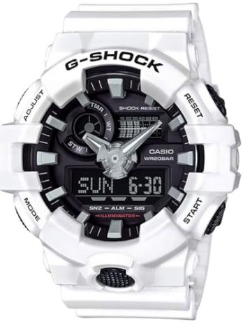 カシオメンズ ‘G SHOCK’ クォーツ レジン カジュアル ウォッチ One Size ホワイト