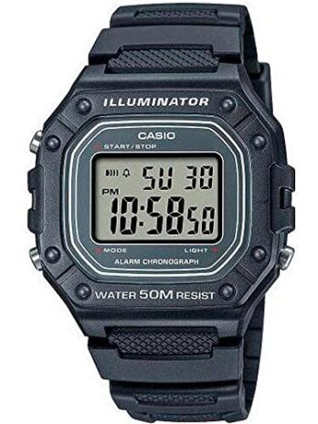 Casio Illuminator Quartz Resin Strap, Gray, 24.4 Casual Watch (Model: W-218H-8AVCF)