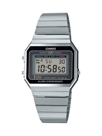 Casio Men’s A700W-1ACF Classic Digital Display Quartz Silver Watch