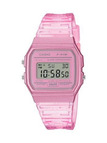Casio Quartz Watch with Resin Strap, Pink, 20 (Model: F-91WS-4CF)