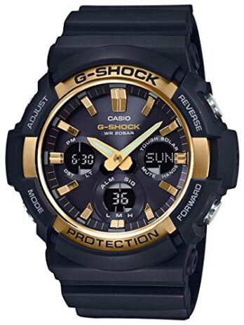 Casio G-Shock GAS100G-1A Tough Solar Resin/Stainless Steel Men’s Watch (Black)