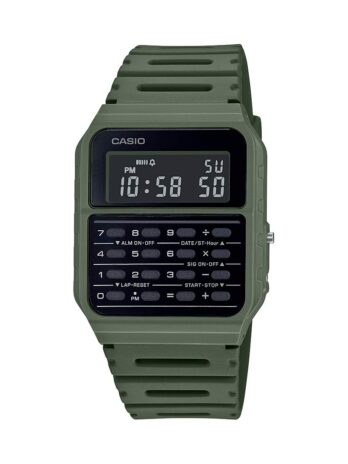 Casio データバンク クォーツウォッチ 樹脂ストラップ付き グリーン 24.1 (モデル:CA-53WF-3BCF)