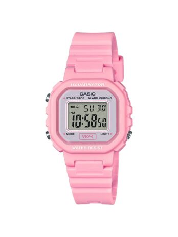 Casio LA20WH-4A1 Pink Ladies Square Digital Sports Watch