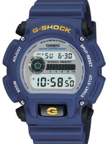 Casio Men’s G-Shock Quartz Watch with Rubber Strap, Blue, 23.75 (Model: DW-9052-2V)