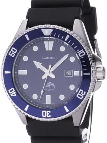 Casio (カシオ) ダイバーズ ステンレススチール クォーツウォッチ 樹脂バンド ブラック 25.6 (モデル: MDV106B-2AV)