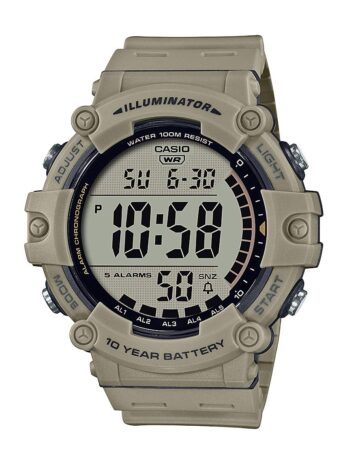Casio Men’s Quartz Resin Strap, Khaki, 27.63 Casual Watch (Model: AE-1500WH-5AVCF)