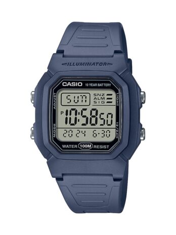 Casio W800HGシリーズ | メンズデジタルウォッチ | 100メートル防水 | 多機能アラーム | 100SEC ストップウォッチ | オートカレンダー | カウントダウンタイマー | LEDライト | デュアルタイム | 10年バッテリー, ブルー, W-800H-2AVCF。