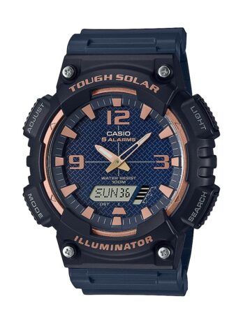 Casio Solar Powered Quartz Resin Strap, Black, 28.4 Casual Watch (Model: AQ-S810W-2A3VCF)
