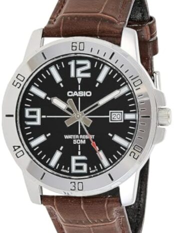 Casio MTP-VD01L-1BV Men’s Enticer Stainless Steel Black Dial Casual Analog Sporty Watch
