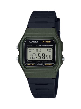 Casio Men’s ‘Classic’ Quartz Plastic and Resin Casual Watch, Color Black (Model: F-91WM-3ACF)