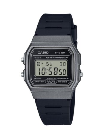 Casio Men’s ‘Classic’ Quartz Plastic and Resin Casual Watch, Color Black (Model: F-91WM-1BCF)