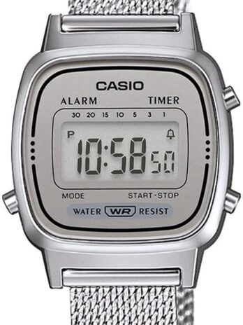 [カシオ] CASIO 腕時計 レディース デジタル NEWデザイン LA670WEM-7 シルバーメッシュバンド 海外モデル [並行輸入品]