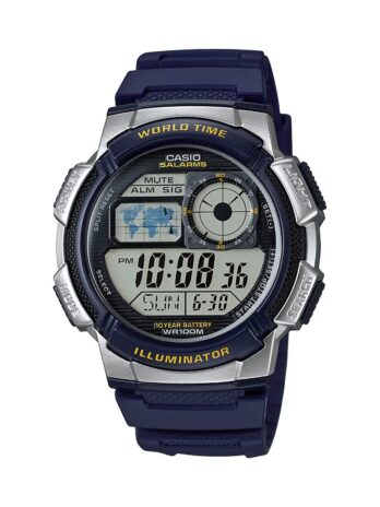 カシオ 10年バッテリー クォーツ メンズ 自動巻腕時計 樹脂 (モデル: AE1000W-2AV) ブルー