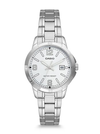 Casio LTP-V004D-7B2 Women’s Dress Stainless Steel Silver Dial Date Watch