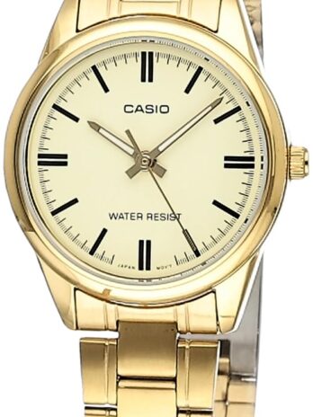 Casio レディース LTP-V005G-9A ゴールド ステンレススチール アナログ腕時計, ゴールド, アナログ腕時計、クォーツムーブメント。