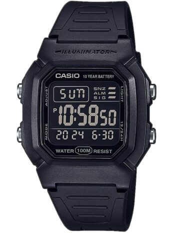 カシオ W-800H-1BVES メンズ ブラックウォッチ