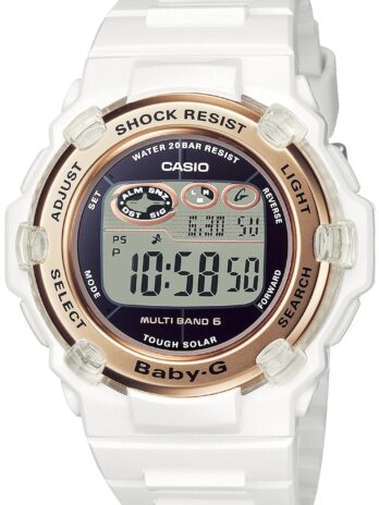 [カシオ] 腕時計 ベビージー 【国内正規品】電波ソーラー スーパーイルミネータータイプ(高輝度なLEDライト) BGR-3003U-7AJF レディース ホワイト
