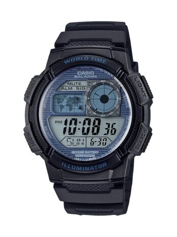 Casio メンズ クォーツウォッチ 樹脂ストラップ付き ブラック 19.4 (モデル:AE-1000W-2A2VCF)
