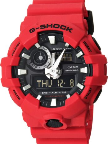 カシオメンズ ‘G SHOCK’ クォーツ レジン カジュアル ウォッチ One Size レッド