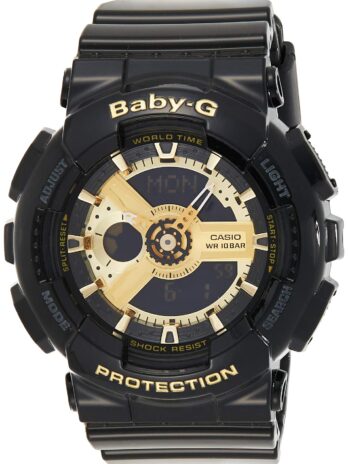 [カシオ]CASIO 腕時計 Baby-G ベビーG レディース アナデジ ブラック×ゴールド BA-110-1ADR [並行輸入品]