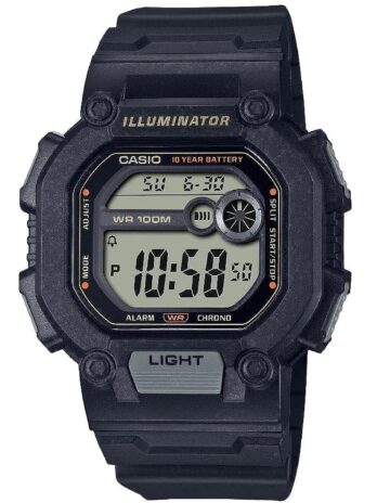 カシオ LED イルミネーター 10年バッテリー エクストラロングバンド カウントダウンタイマー デイリーアラーム フルオートカレンダー メンズ デジタル スポーツウォッチ モデル:W-737HX-1AV, ブラック, スポーツ