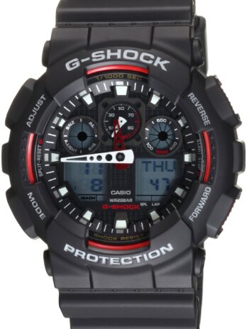 カシオ CASIO G-SHOCK Gショック ジーショック 腕時計 メンズ GA-100-1A4DR ブラック×レッド [時計] 逆輸入品
