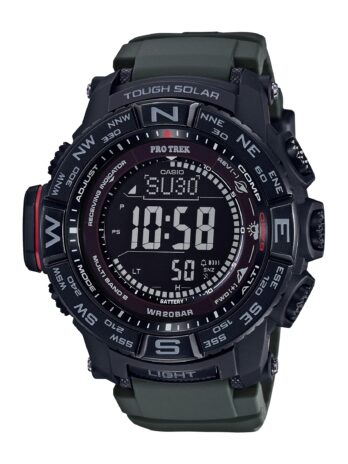 カシオ メンズ PRO TREK タフソーラー 電源とステンレススチールウォッチ カラー:グリーン (モデル: PRW-3510Y-8CR)